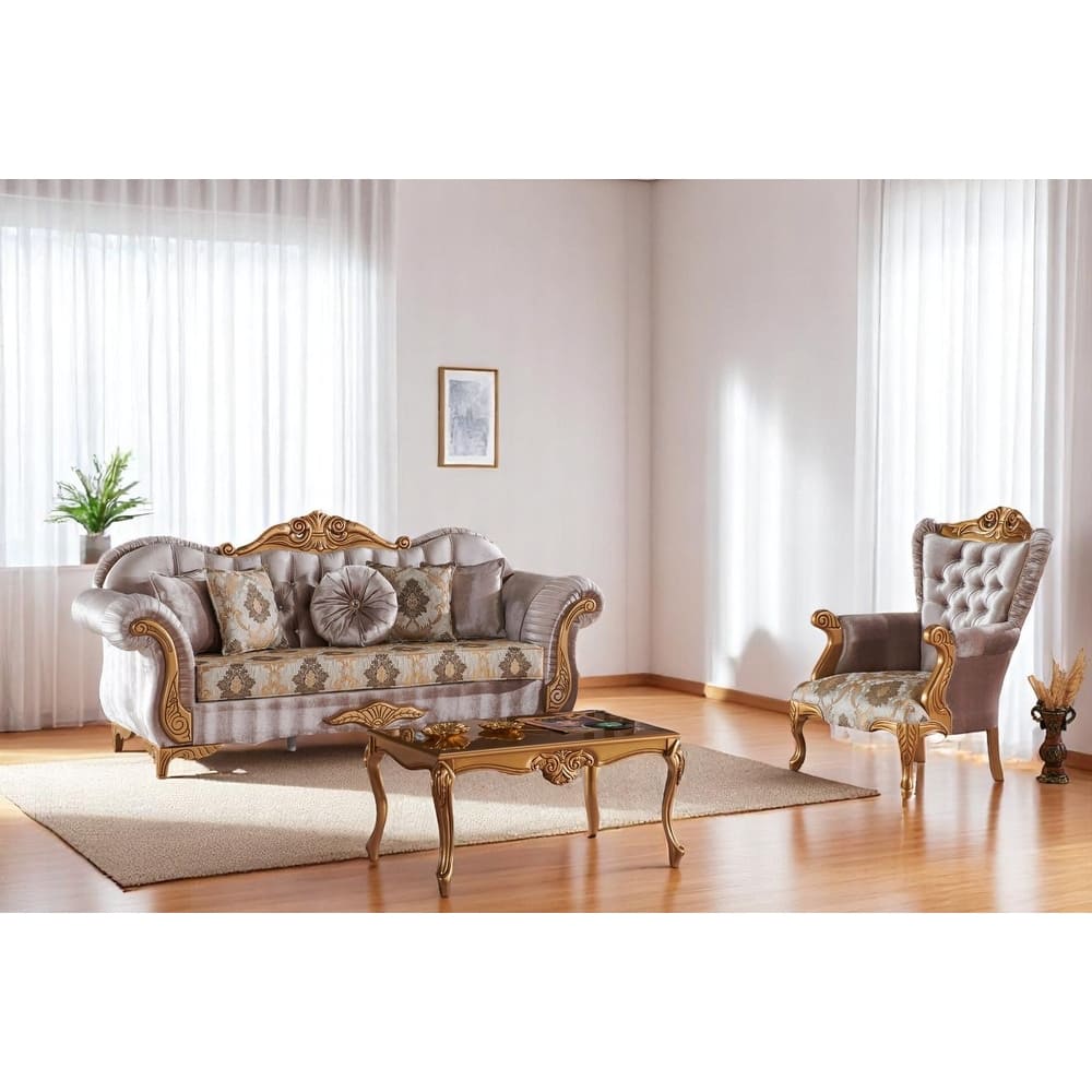 Bellagio 2 Pieces Living Room Sets 1 Sofa 1 Chair