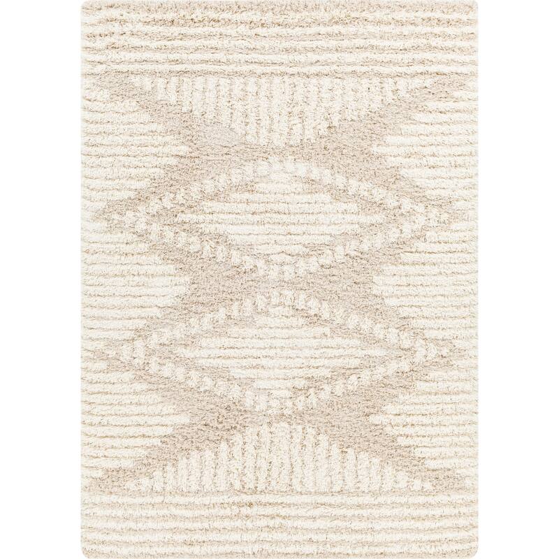 Livabliss Madini Moroccan Diamond Plush Area Rug