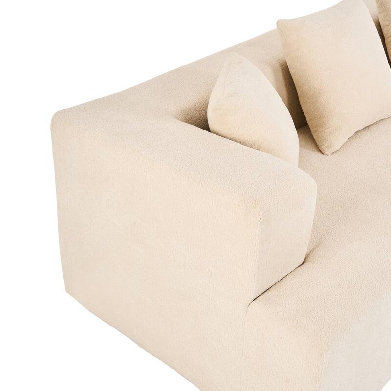 Memory Foam Curved Modular Couch Chenille Deep Seat Sectional Sofa
