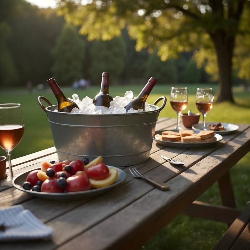 Lola 23 Inch Beverage Tub Galvanized Antique Silver Steel 2 Handles - 8' x 11'