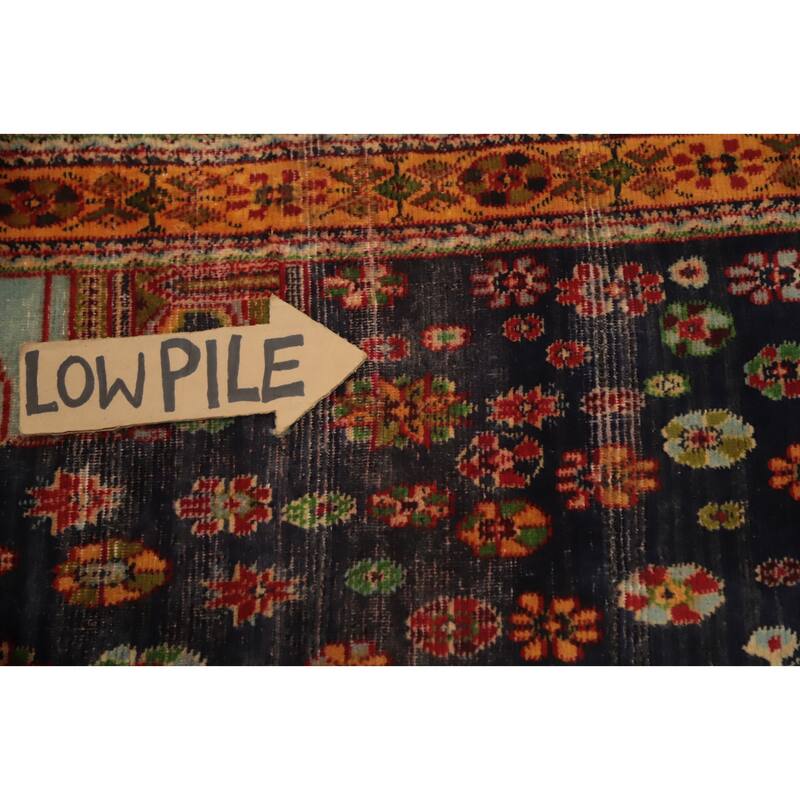 Hand Knotted Oriental 100% Wool Carpet Traditional Tribal Navy Blue & Blues Kashkoli Area Rug - 4' 8'' X 4' 5''