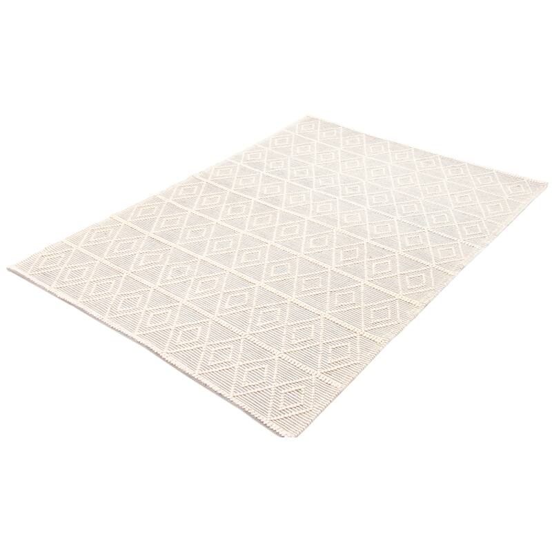 ECARPETGALLERY Braid weave Sienna Cream Wool Rug - 6'2 x 8'11