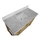 preview thumbnail 6 of 14, KitchenBathCollection Birmingham 48" Bathroom Vanity with Carrara Marble Top