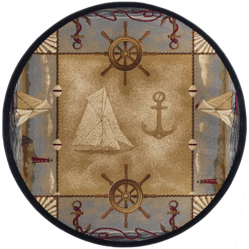 Natural Lodge Novelty Graphic Indoor Area Rug