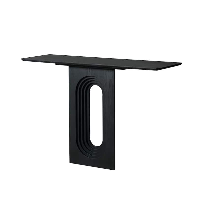 47.24 Inch Rectangular Console Table with Loopback Base, Living Room Narrow Entryway Sofa Table, Easy to Assembly