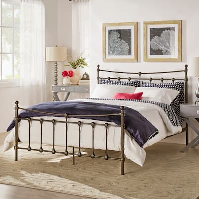 Xander Dark Brown Steel Bed by iNSPIRE Q Classic