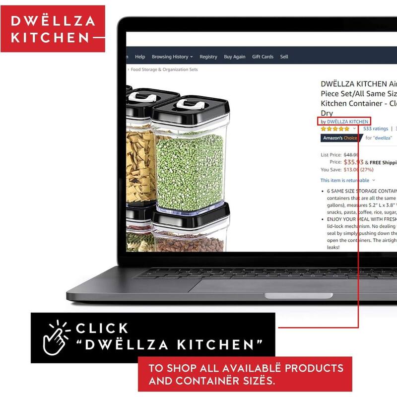 DWËLLZA KITCHEN Airtight Food Storage Containers with Lids - 5 Piece Set