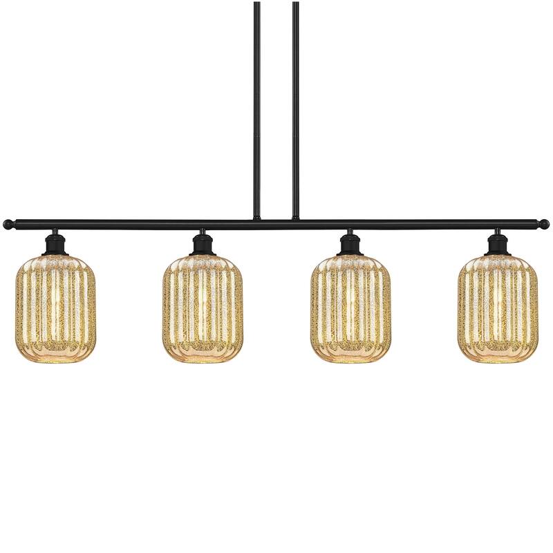 Innovations Lighting 516-4I-13-48 Preston Linear Preston 4 Light 48" - Matte Black / Mercury