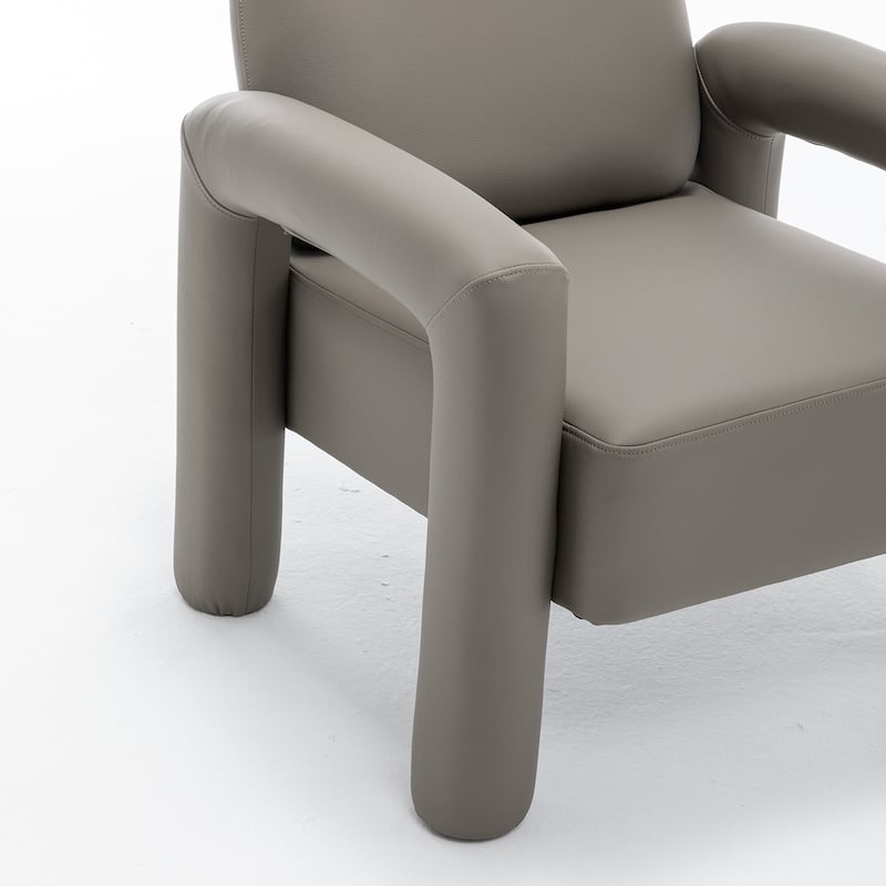 SEYNAR Modern PU Leather Accent Chair with Tubular Multifunctional Legs for Living Room Set of 2