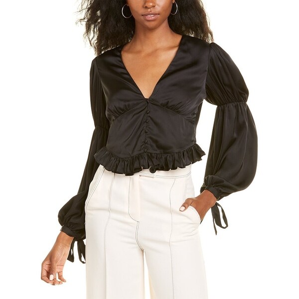Wayf Ruffle Hem Top. Opens flyout.