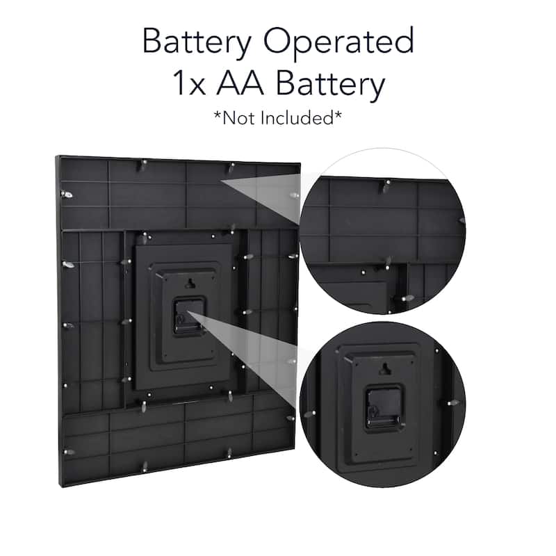 American Art Decor Picture Frame Collage Wall Clock 12 Photo Display Slots