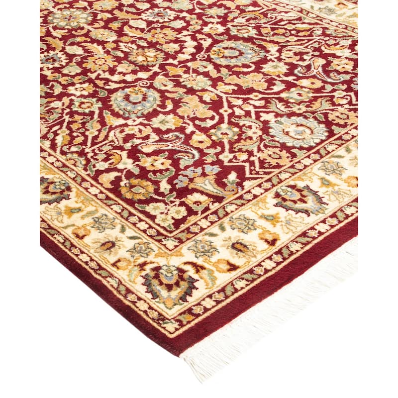 Overton Handknotted Wool Traditional Oriental Red Area Rug - 3' x 5'