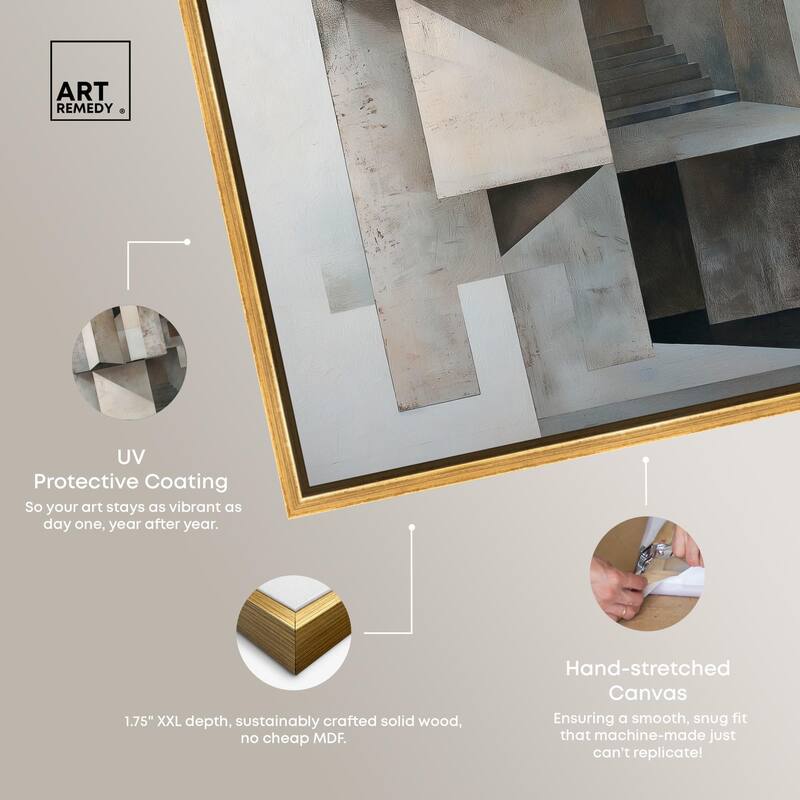 Grey Matrixy Canvas by Art Remedy