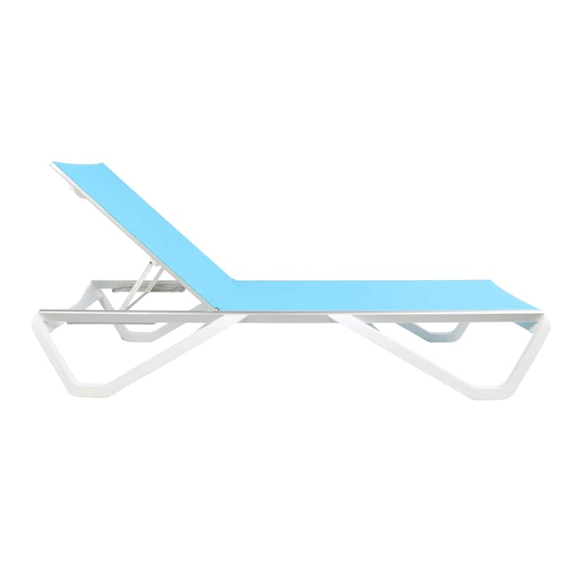 Furnish Theory Seabreeze Deck Patio Sunlounger Sun Lounger Lounge Chair Sling Chaise Lounger (Various Frame & Mesh Colors)