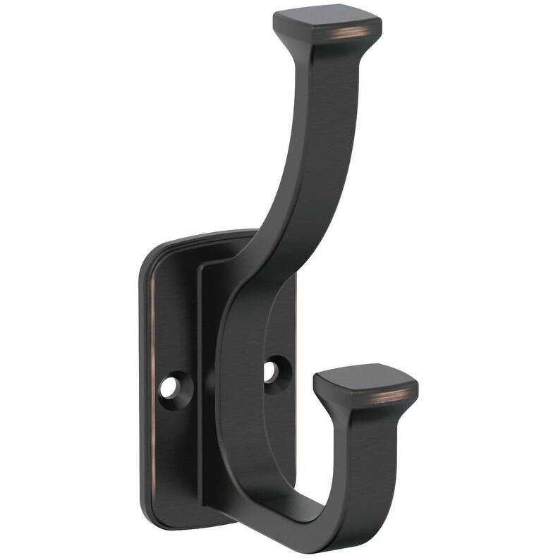 Amerock H37007 Alder Double Robe Hook - Oil Rubbed Bronze