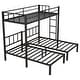 preview thumbnail 12 of 11, Twin XL over Twin & Twin Bunk Bed Metal Triple Bunk Bed