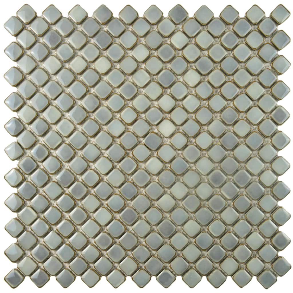 Merola Tile Hudson Diamond Grey Eye 12-1/4" x 12-3/8" Porcelain Floor and Wall Tile