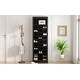 preview thumbnail 15 of 13, Multifunctional Shoe Cabinet Black Free Standing Tall Cabinet