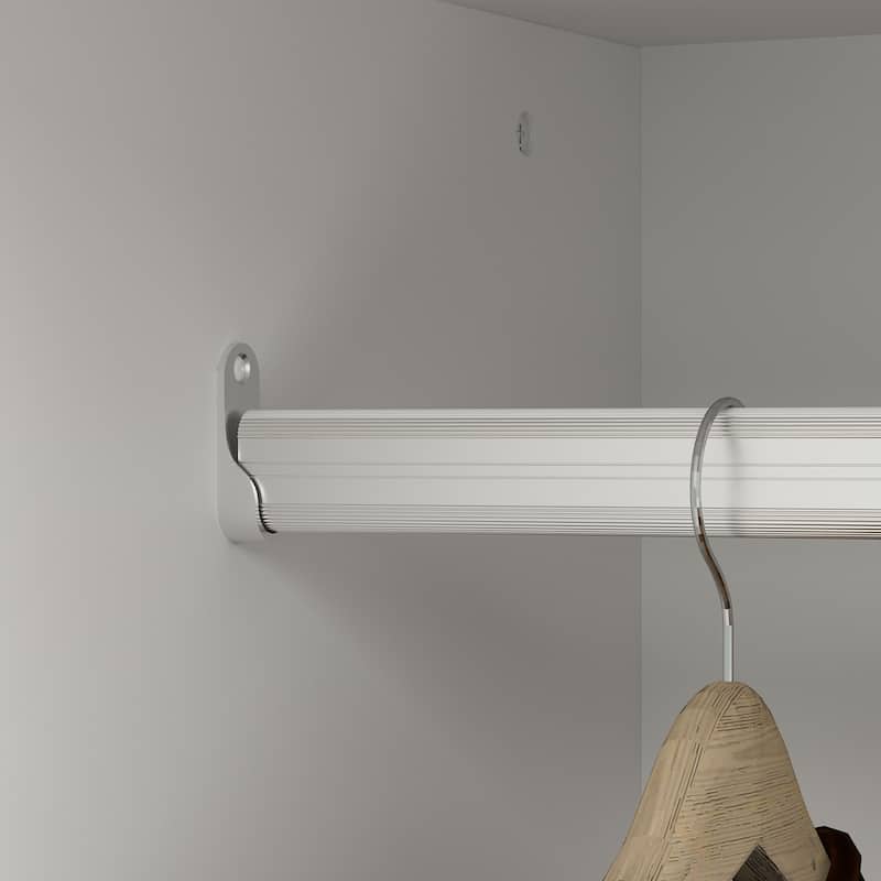 Armoire White Lacquer Wardrobe Engineered Wood for Bedroom