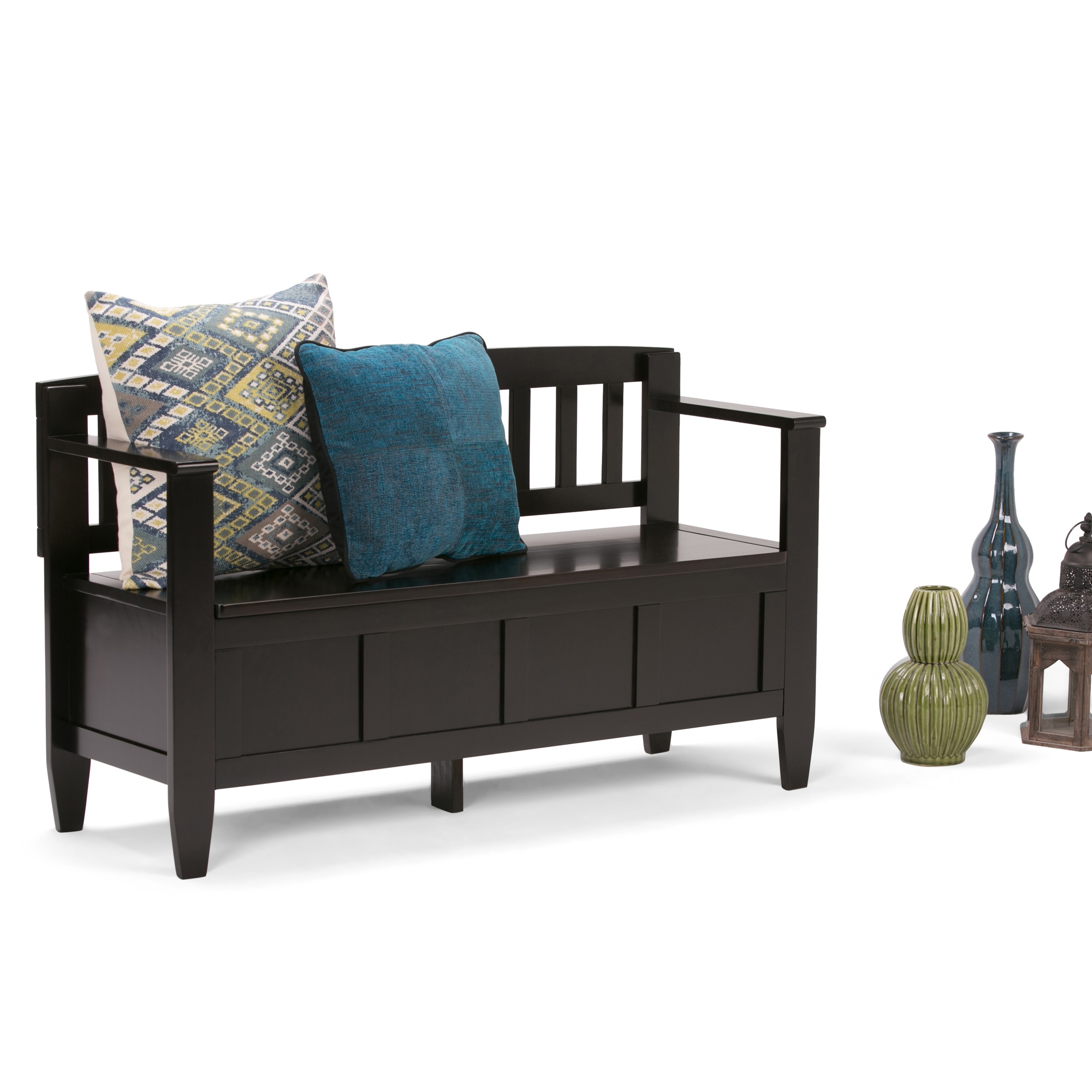 WYNDENHALL Riverside 48 inch Wide Entryway Storage Bench - 20 inch wide