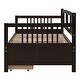 preview thumbnail 6 of 16, Twin Over Twin Floor Bunk Bed with Storage