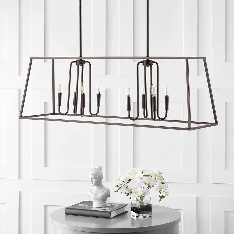 SAFAVIEH Onia 8Lt Pendant - 49"x14"x24-54" - 49"W x 14"D x 54"H