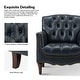 preview thumbnail 65 of 68, HULALA HOME Wemer Traditional Genuine Leather Armchair with Tufted Back