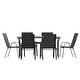 preview thumbnail 23 of 24, Commercial 7 Pc Outdoor Patio Dining Set with Glass Table and 6 Chairs