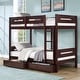 preview thumbnail 1 of 4, Espresso Twin/Twin Bunk Bed with Ladder Espresso