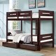 preview thumbnail 7 of 5, Twin over Twin Bunk Bed with Removable Ladder & Hanger, Espresso