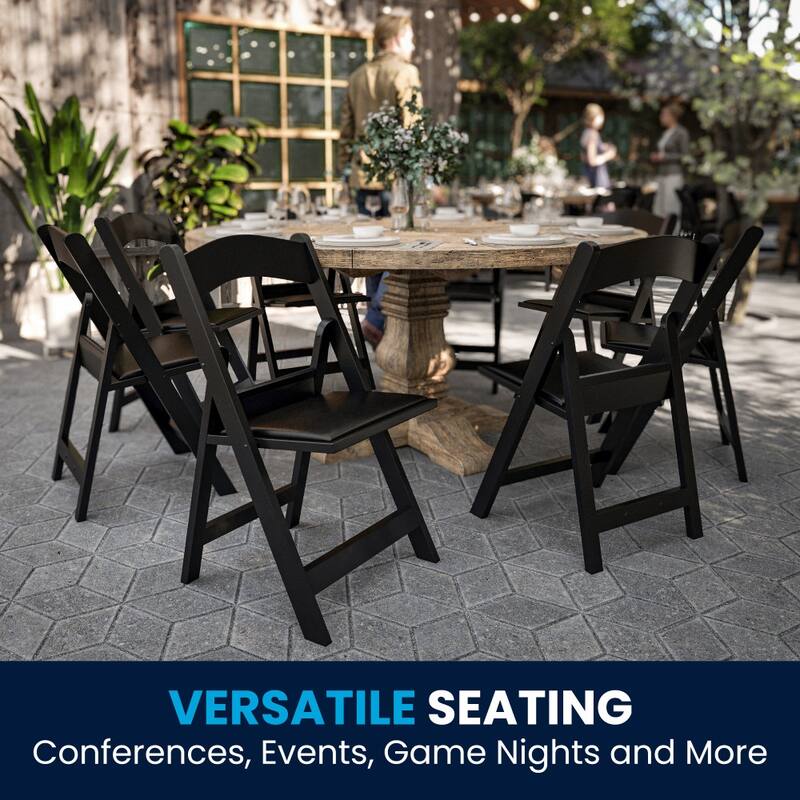 Set of 2 Folding Chairs with Padded Seats - 18"D x 17.25"W x 30.75"H