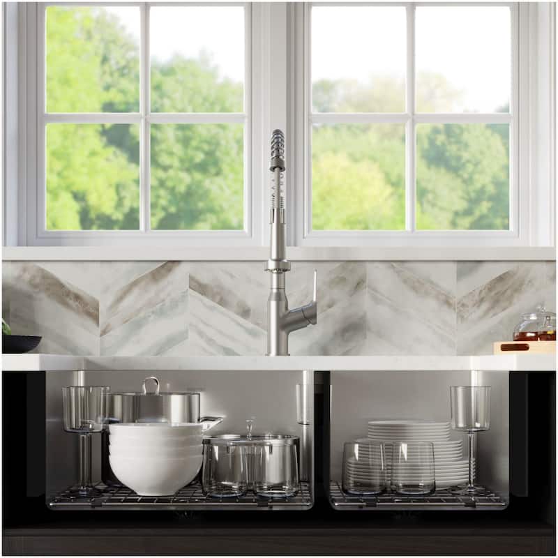 Karran USA EL-87-PK1 Elite 36" Farmhouse Double Basin Stainless Steel