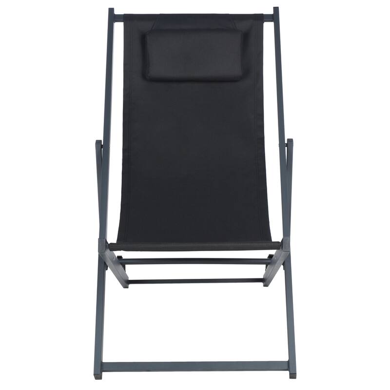 SAFAVIEH Outdoor Charlee Set of 2 Sling Chairs - 42" W x 26" D x 31" H - 42Wx26Dx31H