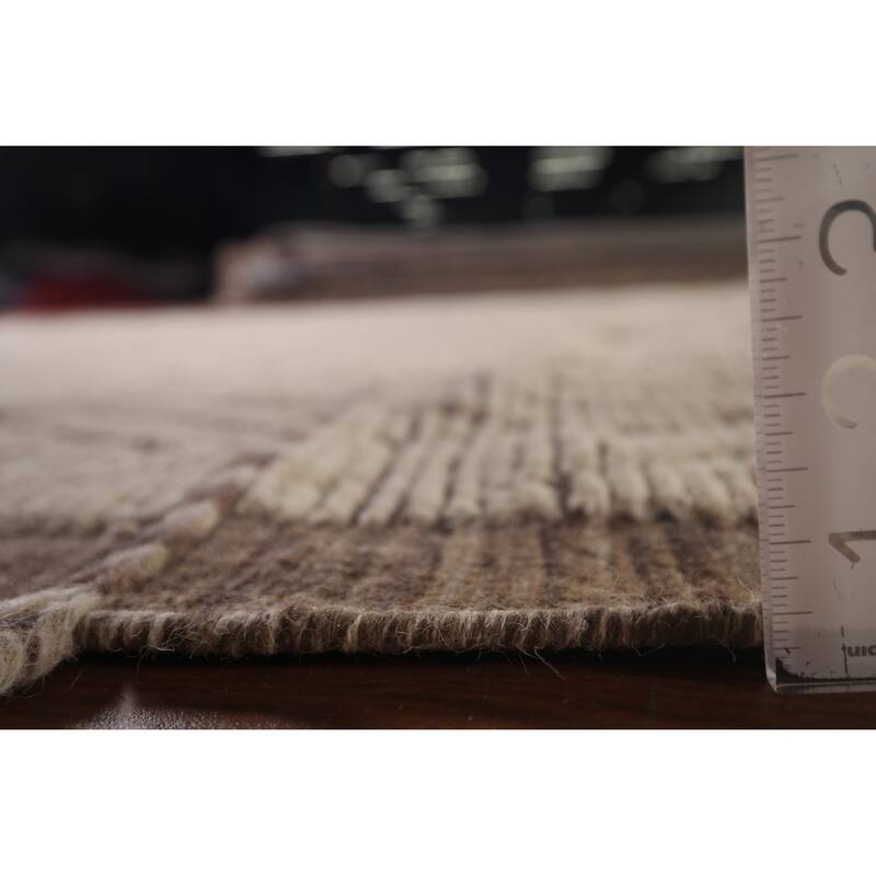 All-Over Chevron Moroccan Oriental Area Rug Handmade Wool Carpet - 8'8"x 13'0"