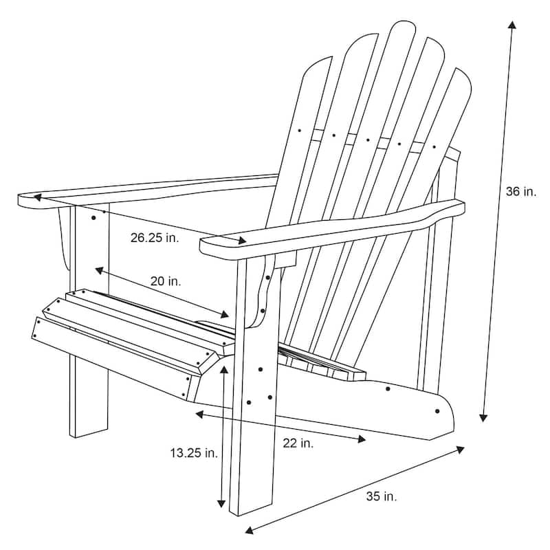 Westport Weather-Resistant Outdoor Wood Adirondack Chair