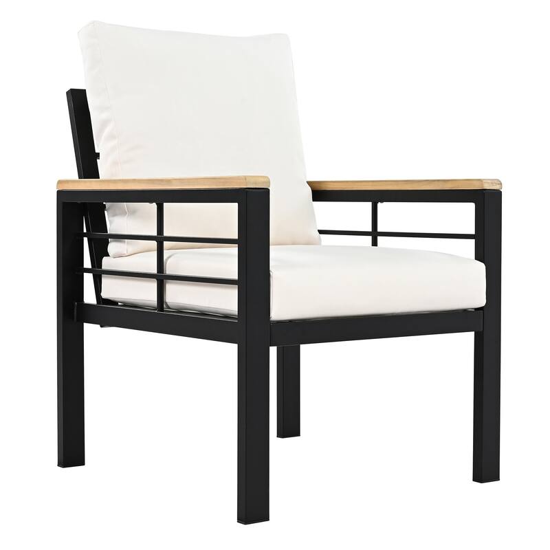 Patio Furniture Set, 5 Pieces Outdoor Furniture Set with 3-Seat Sofa, Patio Conversation Sets with Cushions