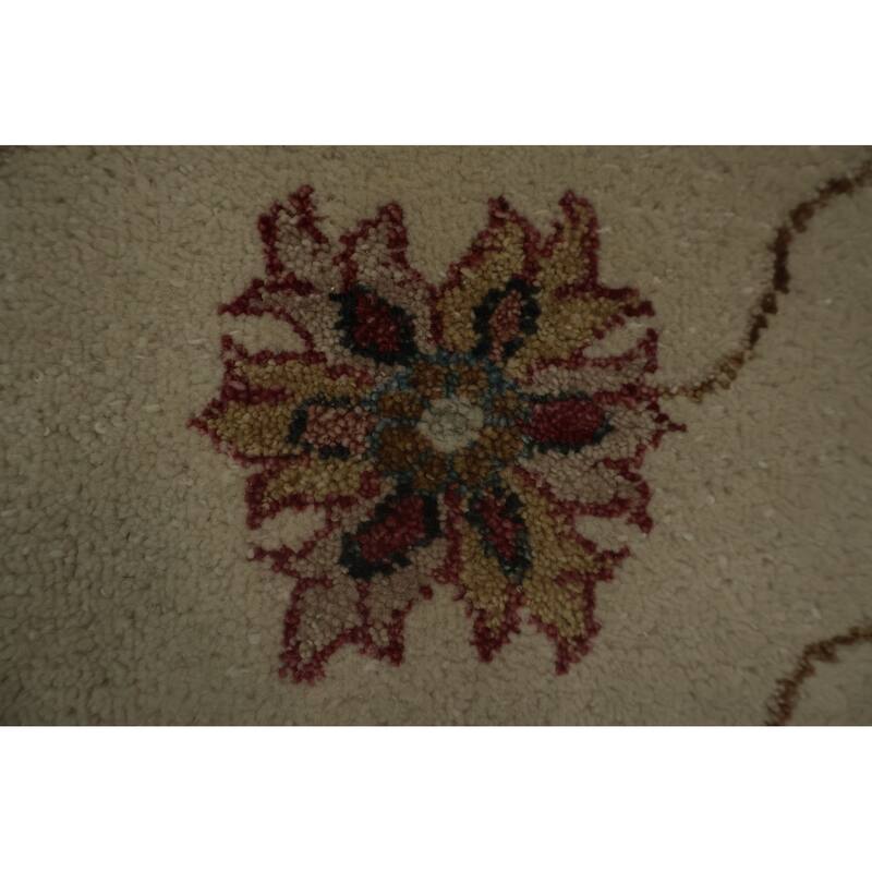 Hand Knotted Oriental 100% Wool Carpet Traditional All-Over Beige & Ivories Peshawar Area Rug - 13' 11'' X 9' 11''
