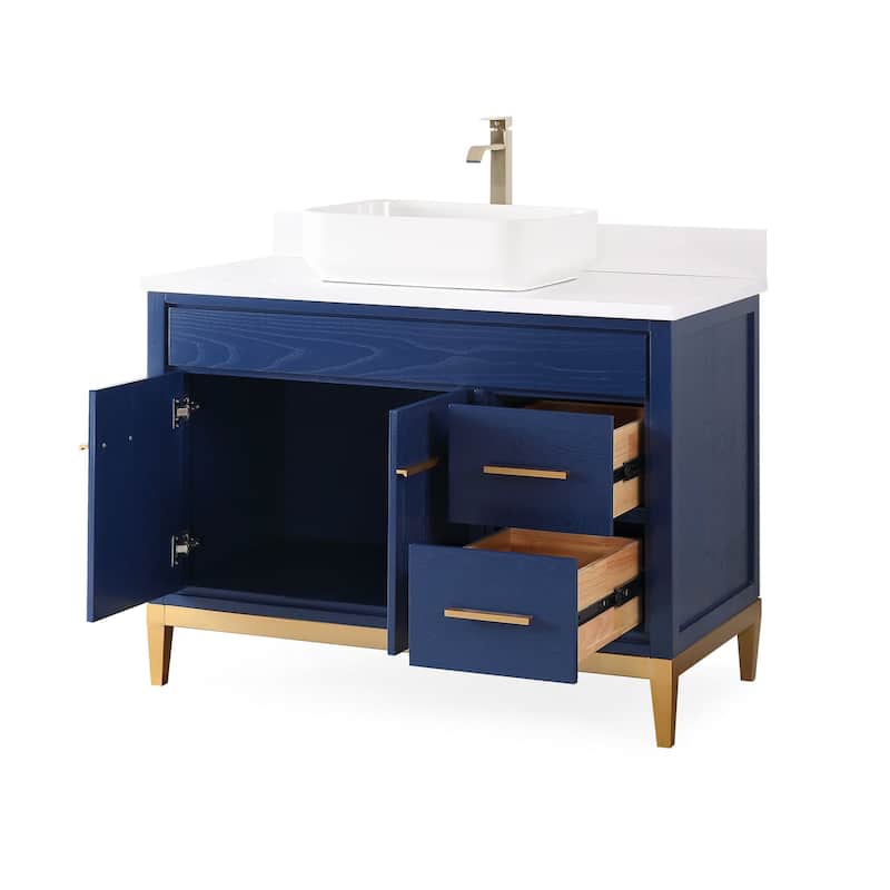 42" Tennant Brand Modern Style Beatrice Vessel Sink Bathroom Vanity