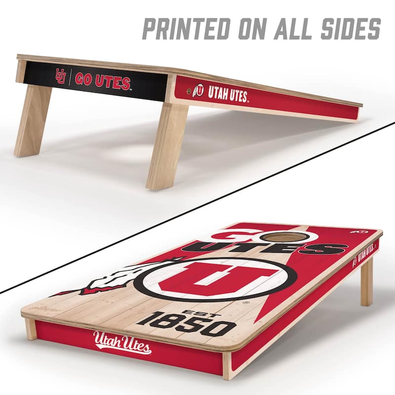 Utah Utes NCAA 2x4 Cornhole Board Set