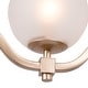 preview thumbnail 5 of 8, Mid-Century Modern 3-Light Gold Frosted Glass Linear Chandelier for Kitchen Island - 30"W x 7.5"H