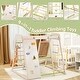 preview thumbnail 4 of 6, EROMMY Indoor Jungle Gym for Toddlers, 9-in-1 Wooden Climbing Set with Slide, Swing, Rock Wall, and Monkey Bars - Macaron