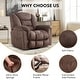 preview thumbnail 11 of 23, Rocker Recliner Chair Oversized Manual 360° Swivel Recliners for Living Room