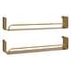 preview thumbnail 2 of 40, Carson Carrington Lacktorp Modern Wall Shelf (Set of 2) 5.5"H x 28"W x 5.5"D - Antique Brass