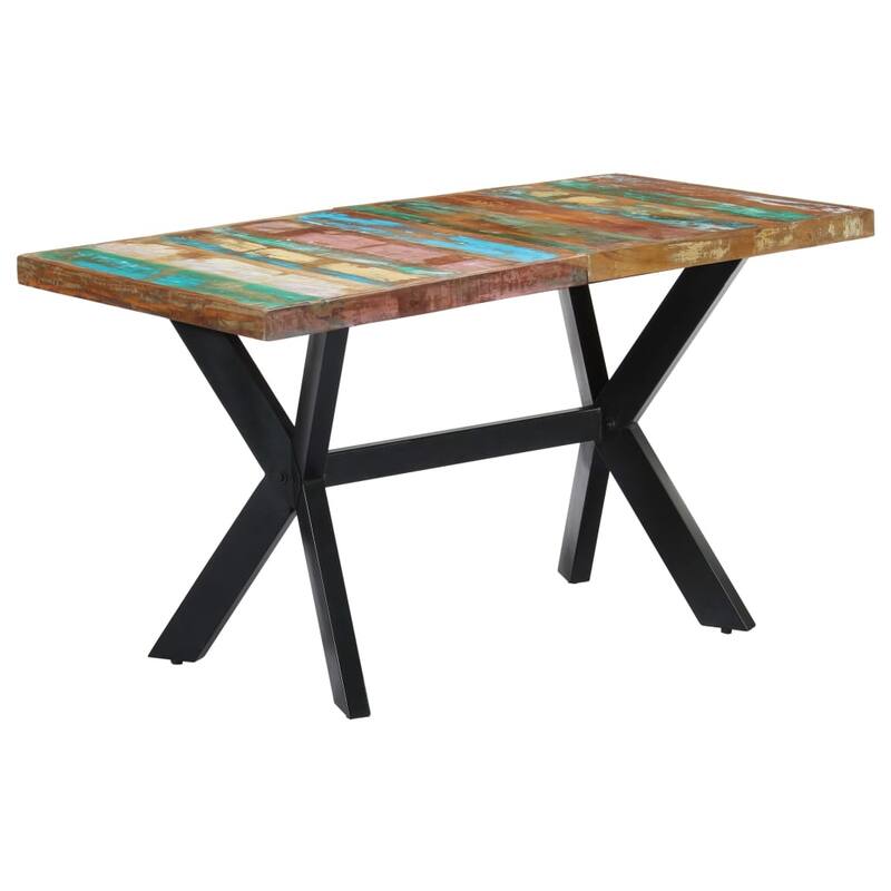 vidaXL Dining Table 55.1"x27.6"x29.5" Solid Reclaimed Wood