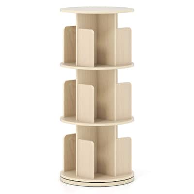 Costway 1/2 PCS 3-Tier Rotating Bookshelf 360° Display Rack with - See Details