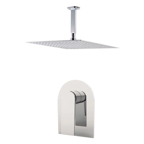 Aquamoon Havana Shower Kit Brushed Nickel, 8" Showerhead, Ceiling Arm