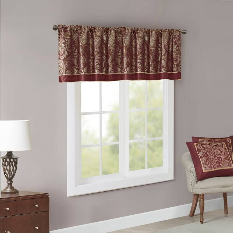 Madison Park Whitman Jacquard Valance - 50 x 18