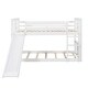 preview thumbnail 25 of 25, Built-in Design Twin Over Twin Bunk Bed with Slide and Ladder,House Shape Design