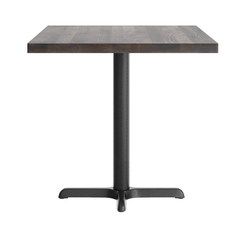 Rectangular Solid Wood Commercial Tabletop w/ 23.75" x 29.5" Dining Height X-Base - 30"W x 48"D x 29.5"H