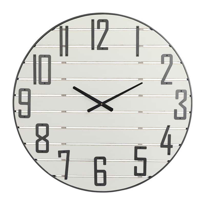 Adelina Round Wood Farmhouse Wall Clock - 33"H x 33"W x 1.25"D